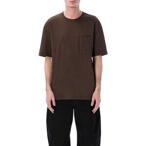 Lemaire Boxy Heavy Jersey T-Shirt With Ribbed Neckline And Chest Pocket - NWT
